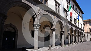 Ancient town hall in Viterbo, Italy