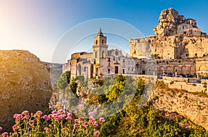 Ancient town of Matera at sunrise, Basilicata, Italy