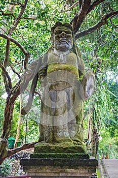 Ancient traditional balinese statue. Ubud