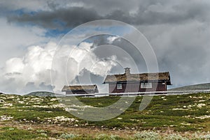 Ancient traditional Grass Roof House, Norway