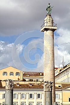 Ancient Trajan`s Forum in Rome