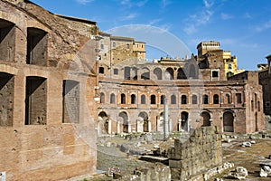 Ancient Trajan`s market in Rome