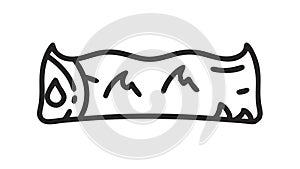 Ancient Treasure Map: Historical Exploration Scroll Icon, vector design Generative AI