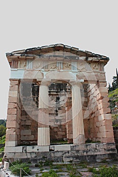 Ancient Treasury of the Athenians at Delphi, Greece