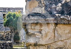 Ancient Tulum ruins Mayan site temple pyramids ixchel chaac Mexico photo
