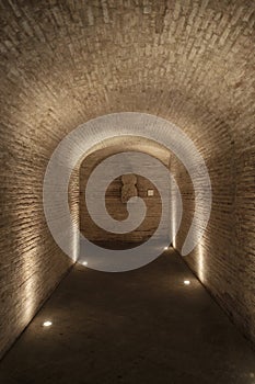 Ancient tunnel, built by the Romans in the Spanish city of Cartagena.