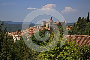 Ancient Turrets and Towers of the Beautiful Medieval French Mountain Village of Callian