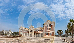 Ancient Varador, Public Dock Building, Valencia, Spain, located in Marina de Valencia, historic dock of the port