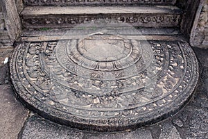 Ancient Vatadage Buddhist stupa in Pollonnaruwa