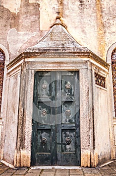 Ancient Venetian wooden door