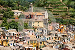 Ancient Vernazza village - Cinque Terre in Liguria Italy