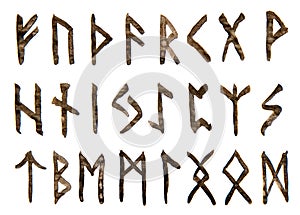 Ancient viking alphabet photo