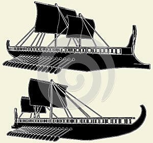 The Ancient Viking Ship Vector 01