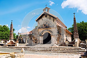 Ancient village Altos de Chavon - Colonial town reconstructed in Dominican Republic. Casa de Campo, La Romana.