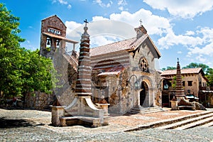 Ancient village Altos de Chavon - Colonial town reconstructed in Dominican Republic. Casa de Campo, La Romana.