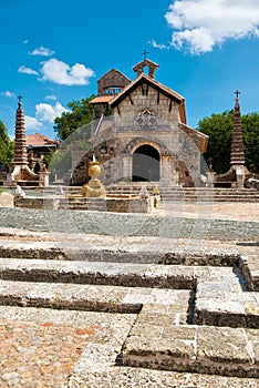 Ancient village Altos de Chavon - Colonial town reconstructed in Dominican Republic. Casa de Campo, La Romana.