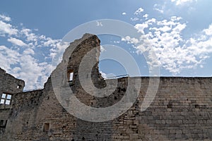 Ancient village of Lacoste in Provence and the ruins of the castle of the Marquis de Sade Vaucluse France