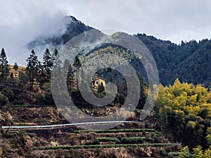 Ancient village in mountains