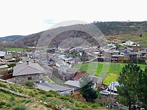 the ancient village of Rio de Onor in Portugal photo