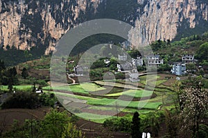 The ancient village in Wu river gorge