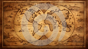 Ancient vintage world map