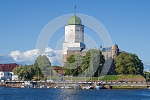 Ancient Vyborg castle. Leningrad region, Russia