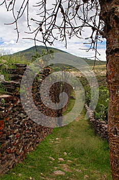 Ancient wall built by Wari people