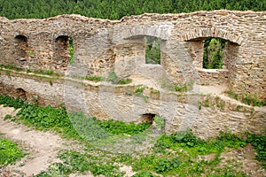 Ancient wall with windows