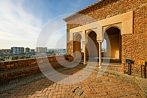 Ancient walls in the Alcazaba de Antequera. Malaga. Andalusia. Spain