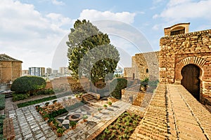 Ancient walls in the Alcazaba de Antequera. Malaga. Andalusia. Spain