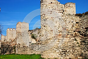 Ancient walls of Constantinople in Istanbul