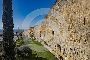 The ancient walls of fortification and defense