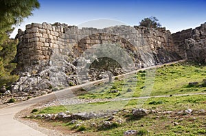 Ancient walls of Mycenae city