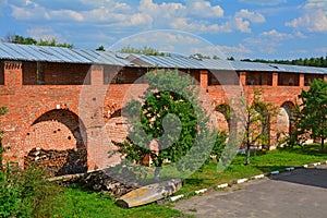 Ancient walls of Zaraysk Kremlin