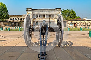 Ancient war canon at Ramnagar Fort, Varanasi India