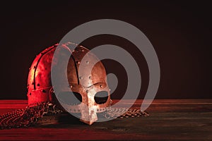 Ancient warrior helmet