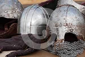 Ancient warrior helmets