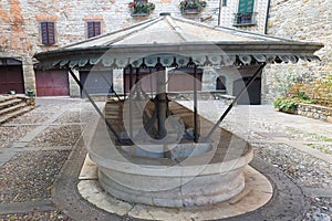 The ancient Washhouse Italian: Lavatoio Medievale in Bergamo photo