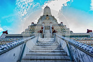 Ancient Wat Arun Ratchawararam Ratchawaramahawihan in Bangkok, Thailand