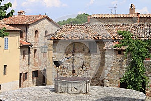 Ancient water well in Castiglione d`Orcia