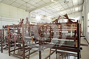 Ancient weaving looms photo