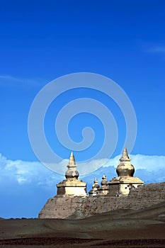 Ancient white pogoda