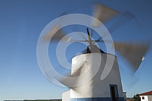 Ancient windmill in Castro Verde, Alentejo, Portugal photo