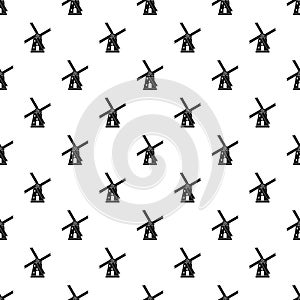 Ancient windmill pattern vector