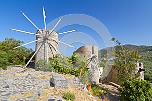 Ancient windmills of Lasithi Plateau on Crete