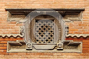 Ancient window of Hanuman Dhoka Durbar