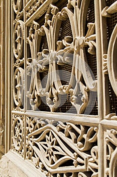 An ancient window of The mosque of muhammad ali in Egypt