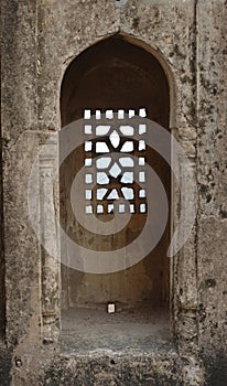 Ancient window at Orcha palace,India