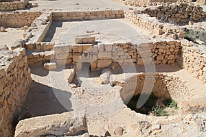 Ancient Wine Press Factory, Shivta, Ancient Nabataeans and Byzantine City, Israel photo