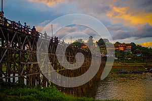 On the ancient wooden bridge is another landmark that many tourists come to visit during their holidays to take photos of the sunr